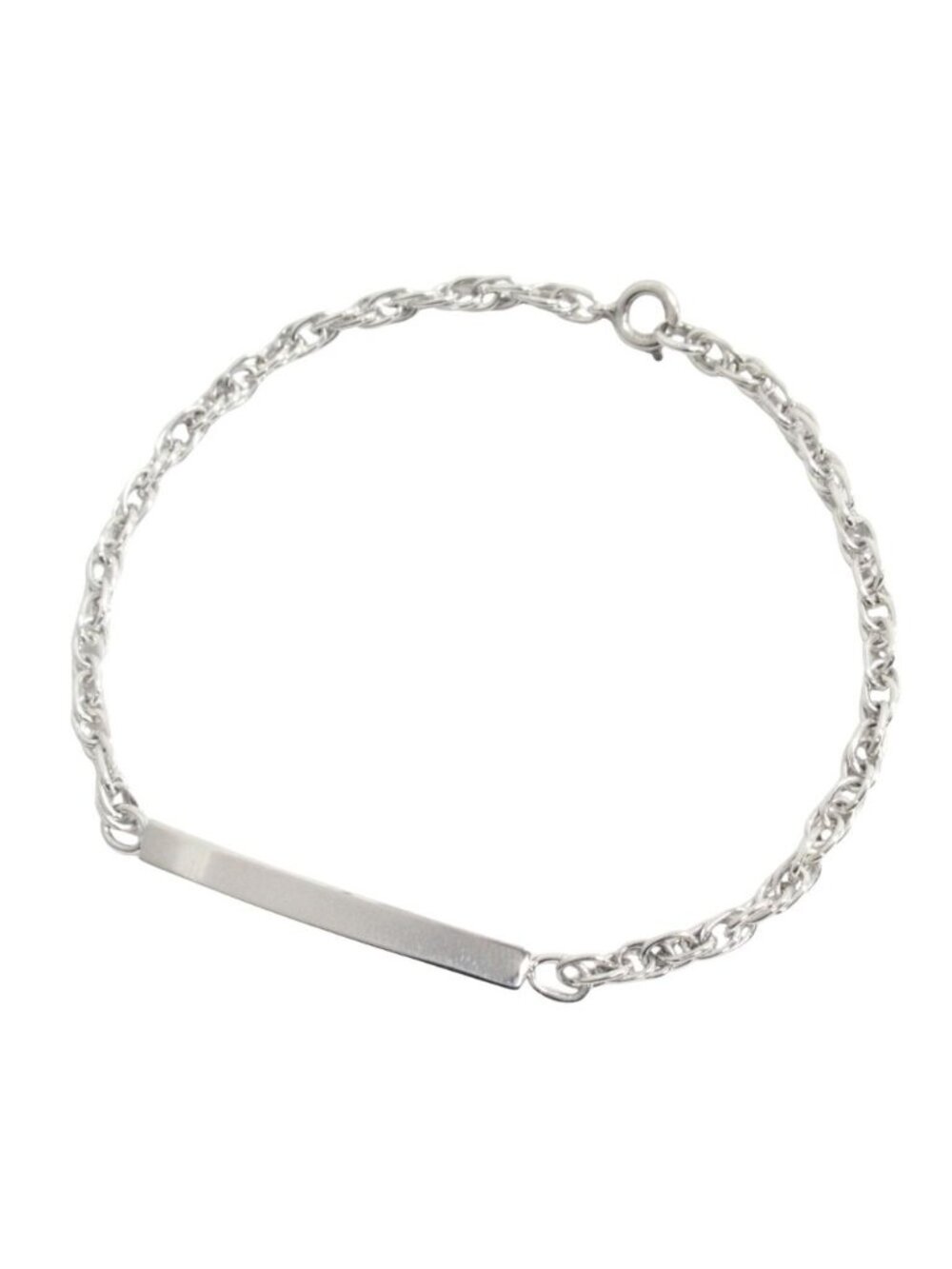 Tiffany & Co ID Plate Chain Bracelet Silver